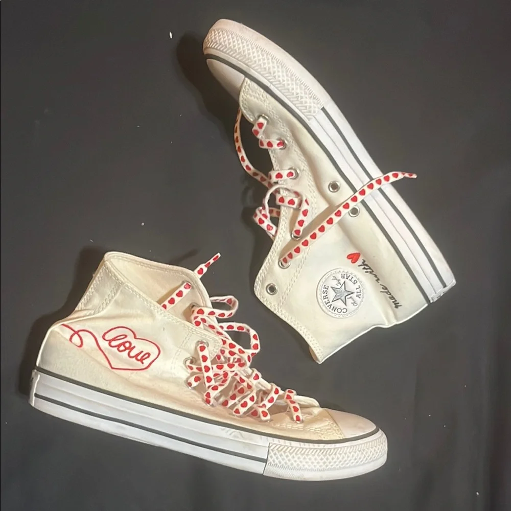 Made With Love Converse ( Valentine’s Day Edition ) ❤️🔥 - Picture 1 of 8